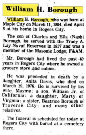 Boroughs Motel & Apartments - Apr 1976 Former Owner Passes Away
